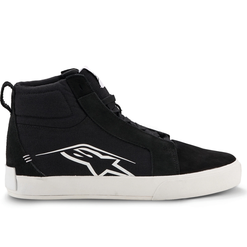 Alpinestars Ride-63 canvas motorlaarzen zwart-wit