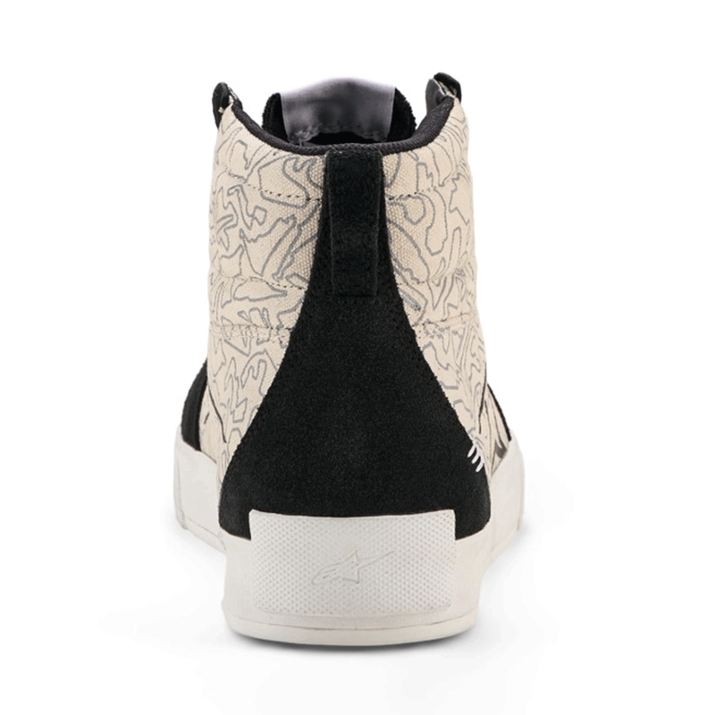 Alpinestars Ride-63 canvas motorlaarzen zwart-lichtgrijs-wit