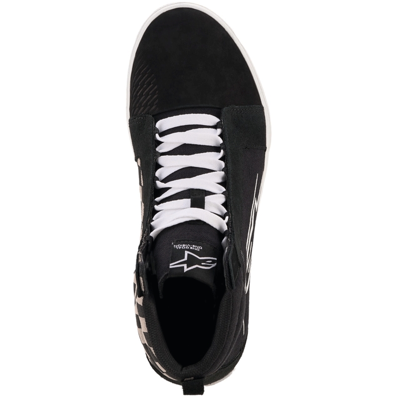 Alpinestars Ride-63 canvas motorlaarzen zwart-lichtgrijs