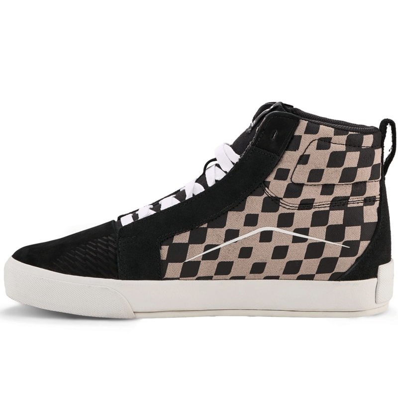 Alpinestars Ride-63 canvas motorlaarzen zwart-lichtgrijs