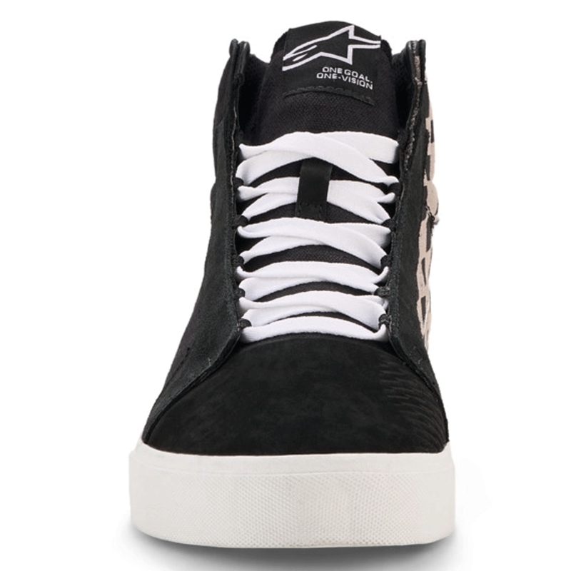 Alpinestars Ride-63 canvas motorlaarzen zwart-lichtgrijs