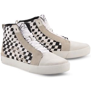 Alpinestars Ride-63 canvas motorlaarzen in zwart-beige-wit