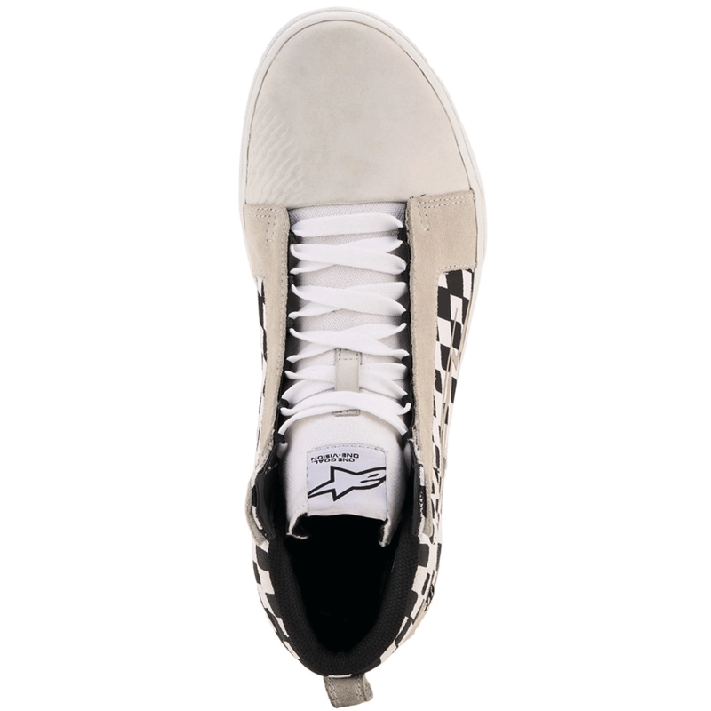 Alpinestars Ride-63 canvas motorlaarzen in zwart-beige-wit