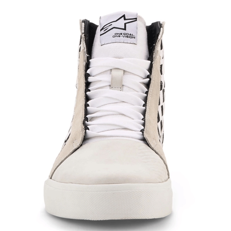 Alpinestars Ride-63 canvas motorlaarzen in zwart-beige-wit