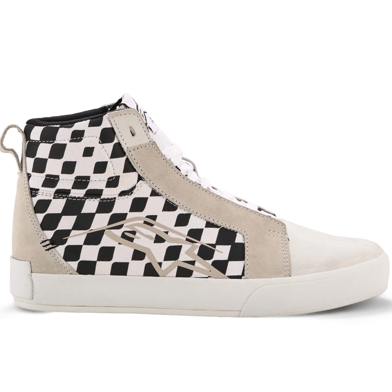 Alpinestars Ride-63 canvas motorlaarzen in zwart-beige-wit