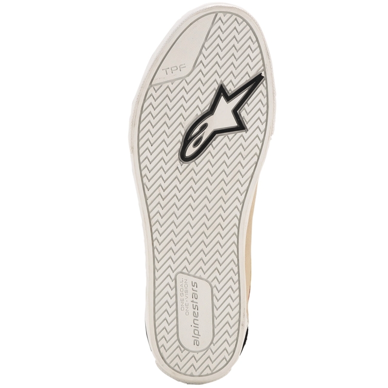 Alpinestars Ride-63 canvas motorlaarzen crème-zwart-wit