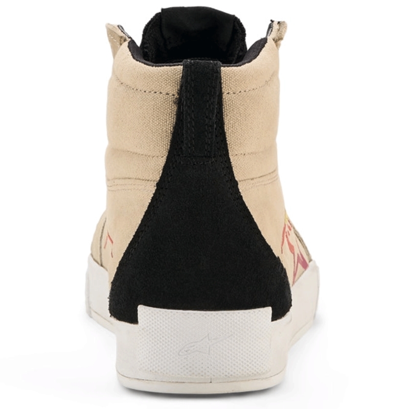 Alpinestars Ride-63 canvas motorlaarzen crème-zwart-wit