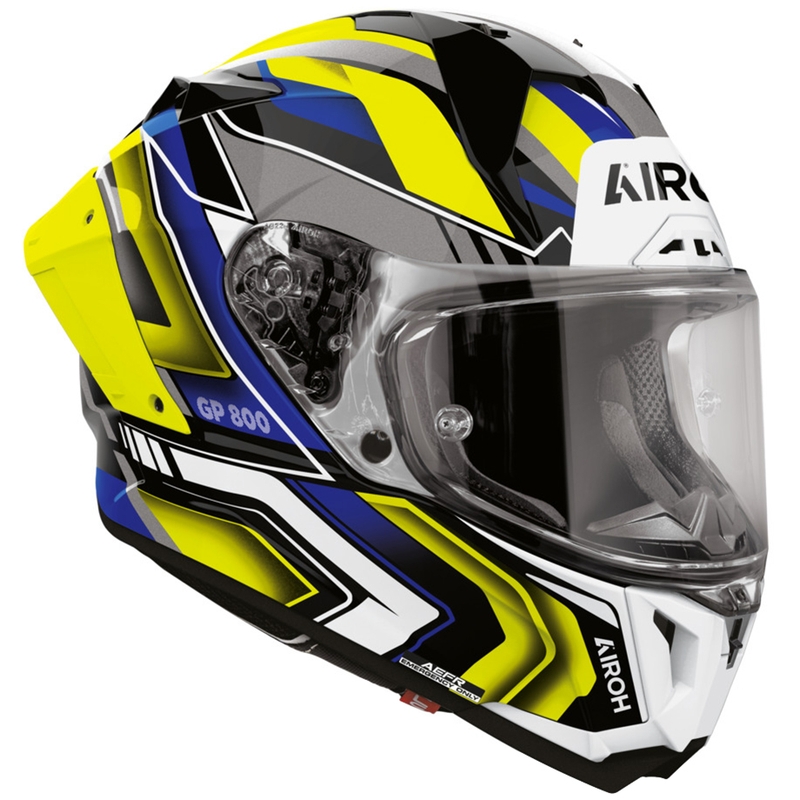 Airoh GP 800 Volt integraalhelm voor motorfietsen, matgeel