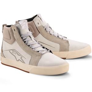Alpinestars Ride-63 leren motorlaarzen wit-grijs-bruin