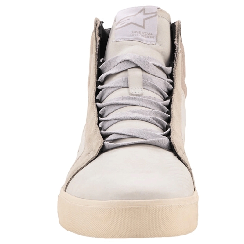 Alpinestars Ride-63 leren motorlaarzen wit-grijs-bruin