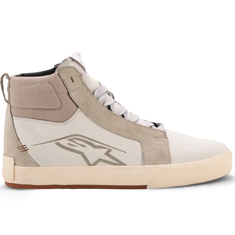 Alpinestars Ride-63 leren motorlaarzen wit-grijs-bruin