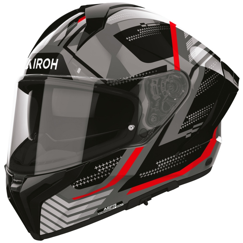 Airoh Matryx Starburst integraalhelm voor motorfietsen, zwart-rood