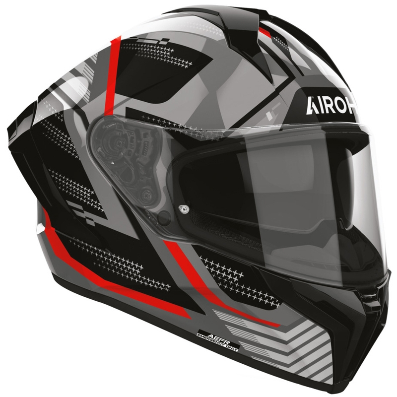 Airoh Matryx Starburst integraalhelm voor motorfietsen, zwart-rood