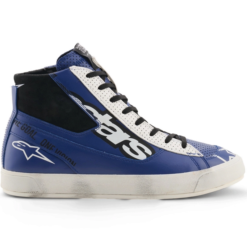 Alpinestars Stated Flair motorlaarzen blauw-wit-zwart