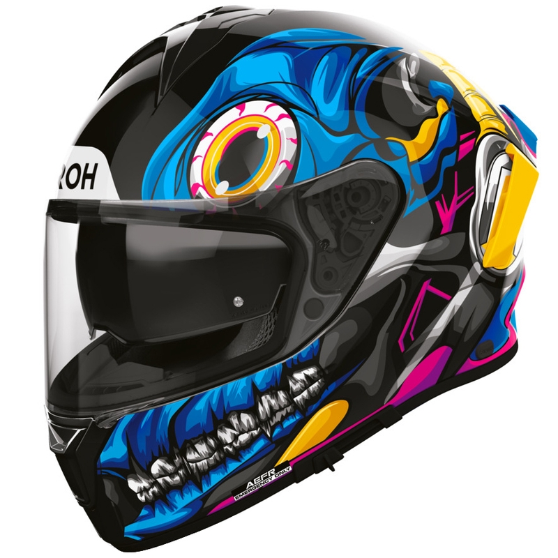 Airoh Spark 2 Stranger integraal motorhelm zwart-blauw-geel