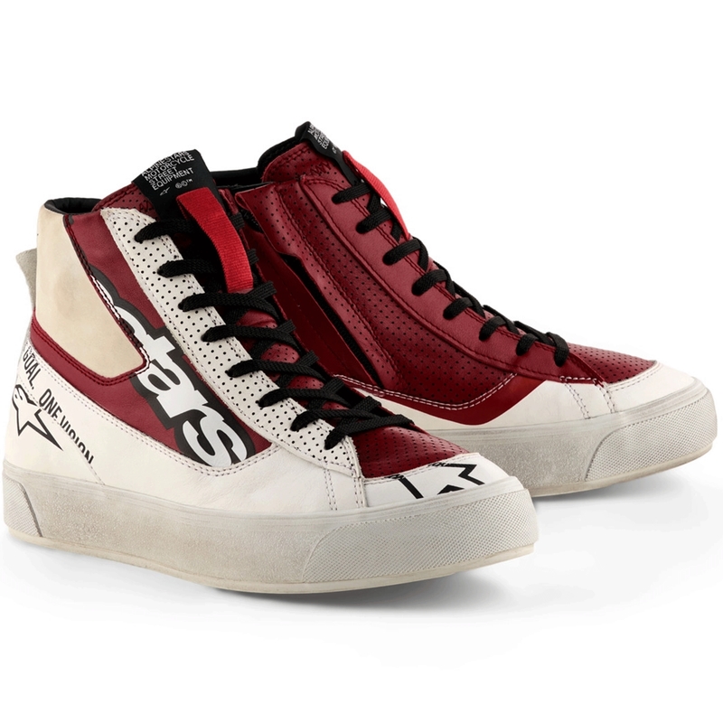Alpinestars Stella Stated Flair dames motorlaarzen wit-rood