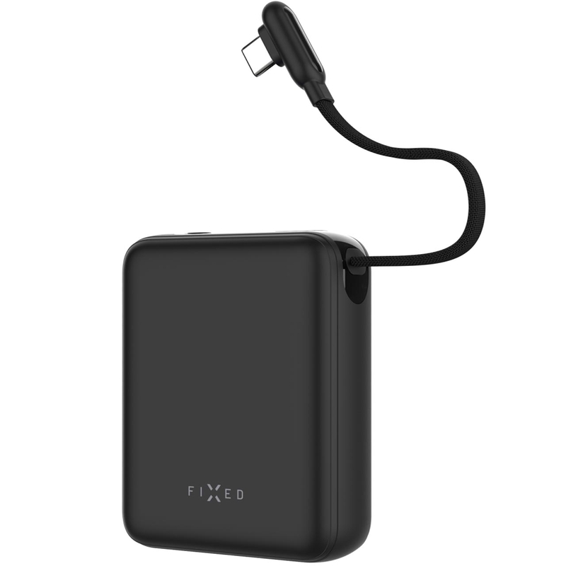 Powerbank Fixed Zen 10 Loop 10.000 mAh 30 W met LCD-display, zwart