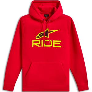Alpinestars Ride Hoodie 3 rood-fluor geel-zwart
