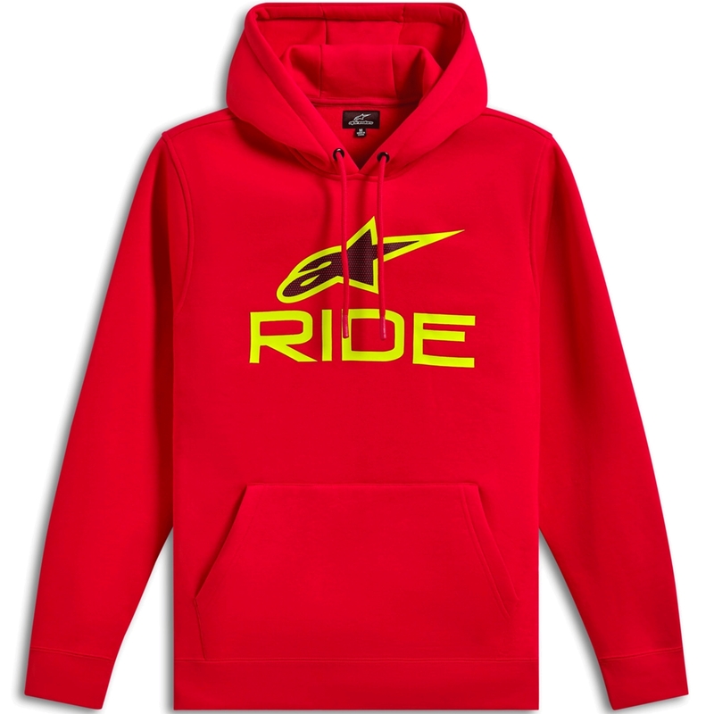 Alpinestars Ride Hoodie 3 rood-fluor geel-zwart