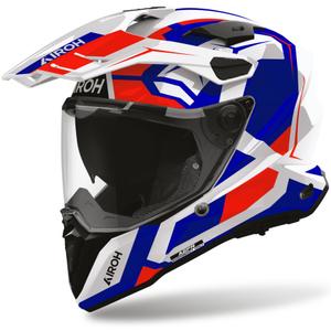 Enduro motorhelm Airoh Commander 2 Polar blauw-rood