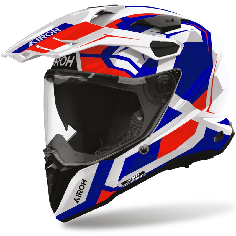Enduro motorhelm Airoh Commander 2 Polar blauw-rood