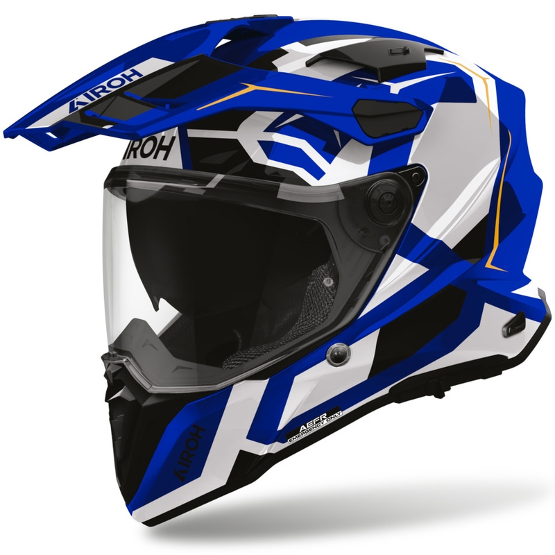 Enduro motorhelm Airoh Commander 2 Polar blauw