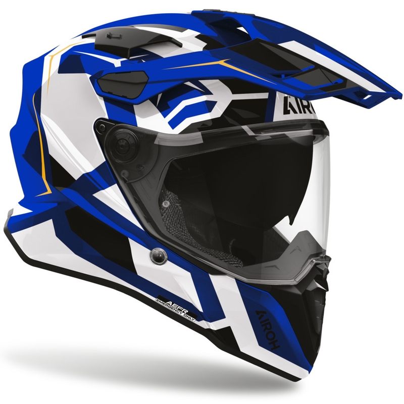 Enduro motorhelm Airoh Commander 2 Polar blauw