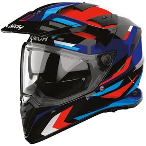 Enduro motorhelm Airoh BADX-X Glitch blauw-rood