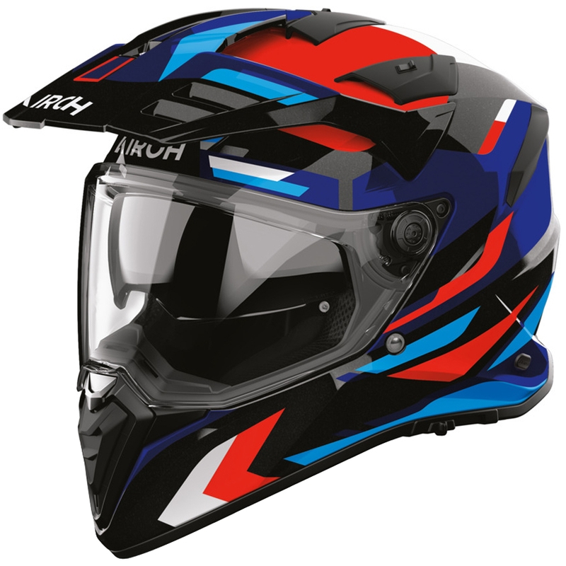 Enduro motorhelm Airoh BADX-X Glitch blauw-rood