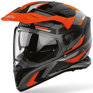 Enduro motorhelm Airoh BADX-X Glitch mat oranje