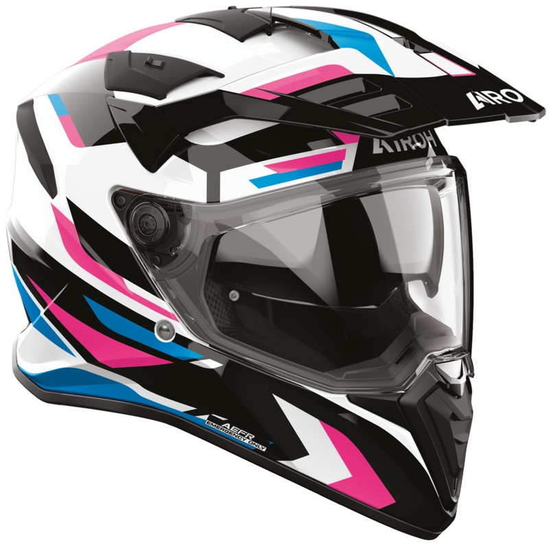 Enduro motorhelm Airoh BADX-X Glitch roze