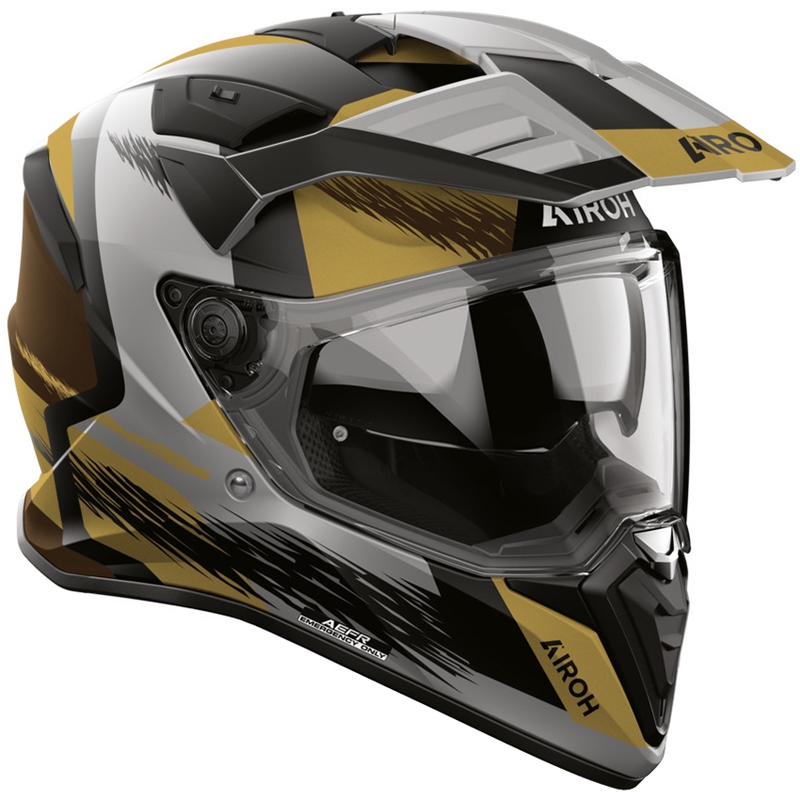 Enduro motorhelm Airoh BADX-X Airspeed mat zand