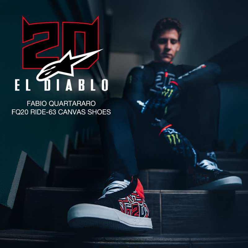 Alpinestars Ride-63 Canvas FQ20 motorlaarzen zwart-wit-rood