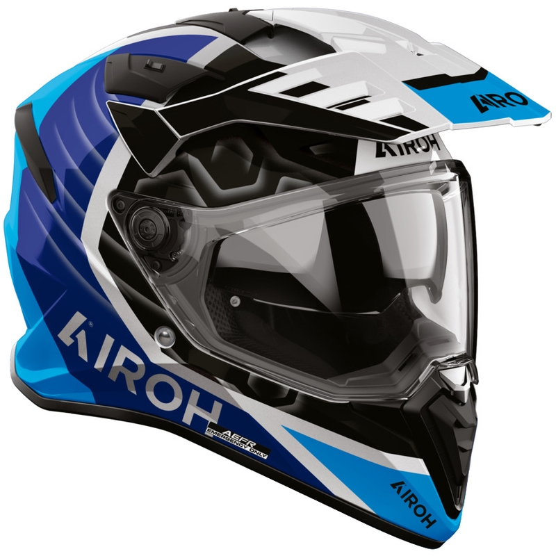 Enduro motorhelm Airoh BADX-X Cube blauw