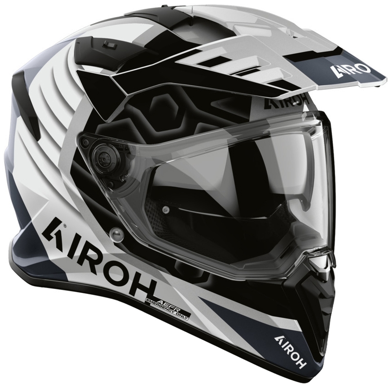 Enduro motorhelm Airoh BADX-X Cube grijs