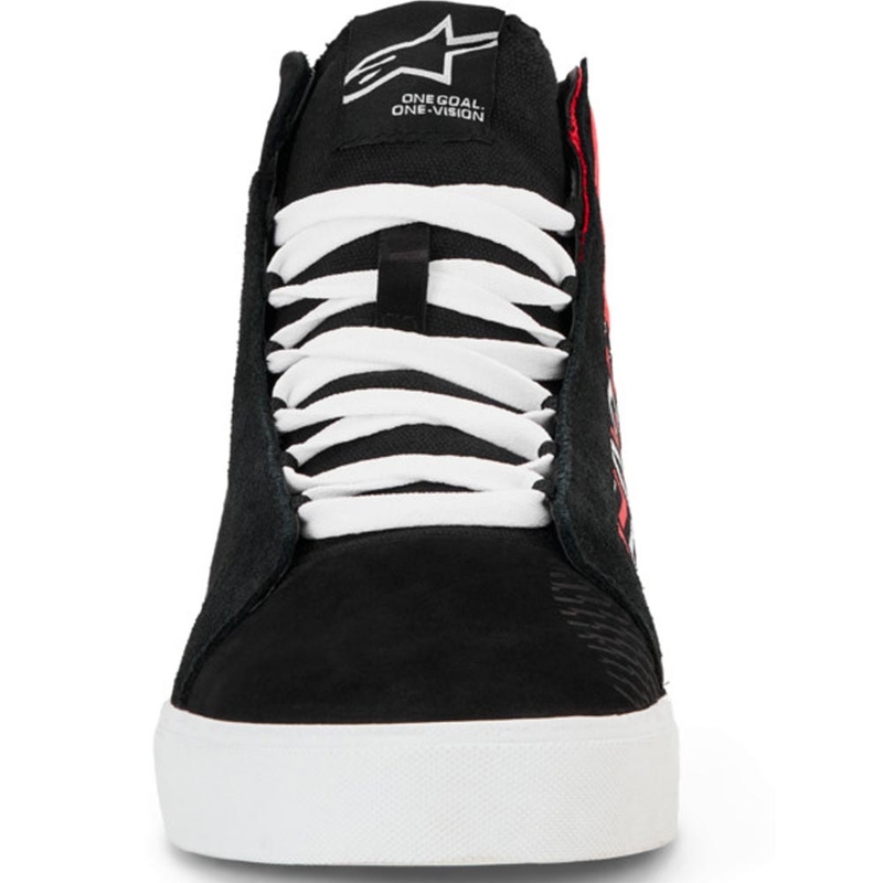 Alpinestars Ride-63 Canvas FQ20 motorlaarzen zwart-wit-rood