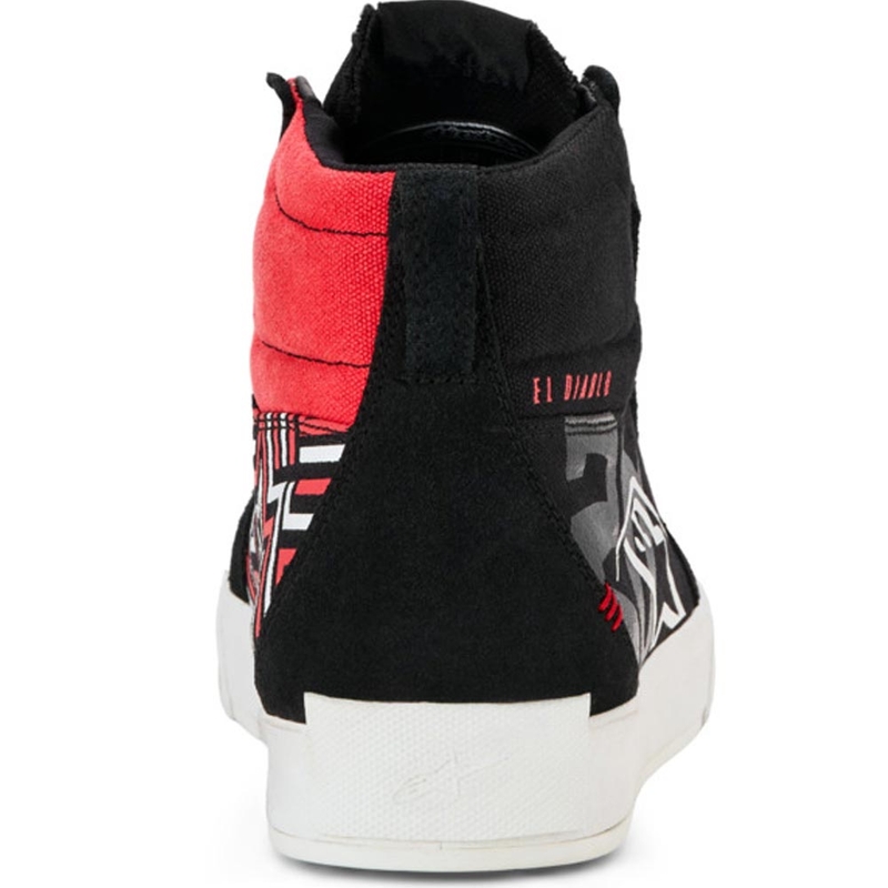 Alpinestars Ride-63 Canvas FQ20 motorlaarzen zwart-wit-rood