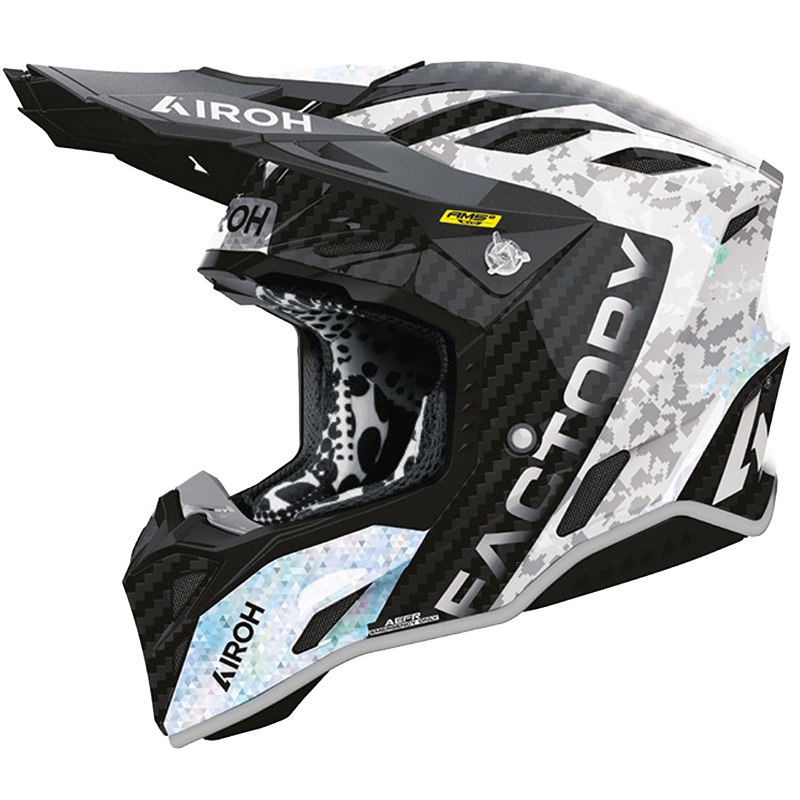 Airoh Aviator Factory Bitmap Carbon Motocrosshelm Grijs