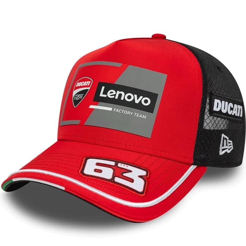 Ducati New Era Lenovo Bagnaia 63 pet zwart-rood