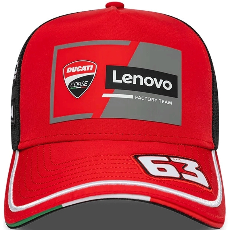 Ducati New Era Lenovo Bagnaia 63 pet zwart-rood