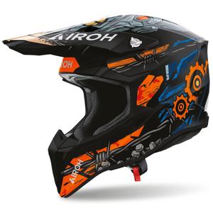 Airoh Wraaap Gear motorcrosshelm mat zwart-oranje