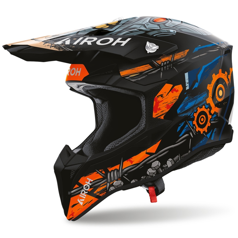 Airoh Wraaap Gear motorcrosshelm mat zwart-oranje