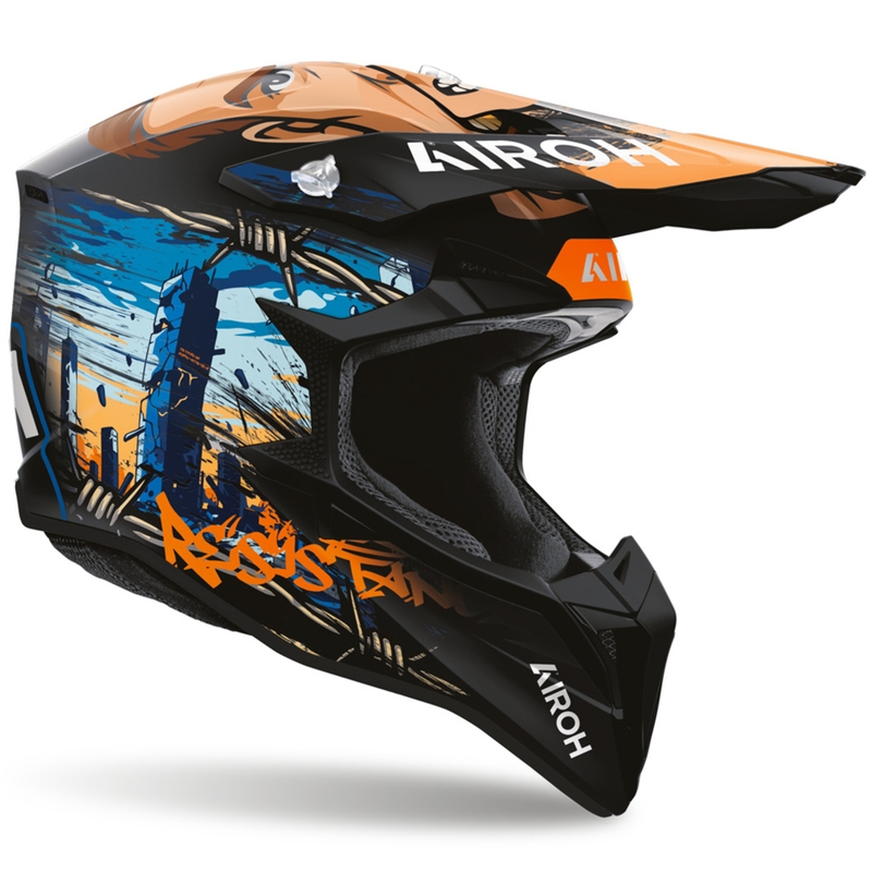 Airoh Wraaap Gear motorcrosshelm mat zwart-oranje