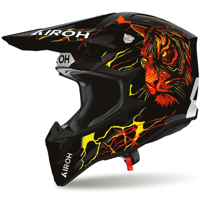 Airoh Wraaap Tyger motorcrosshelm zwart-rood-geel