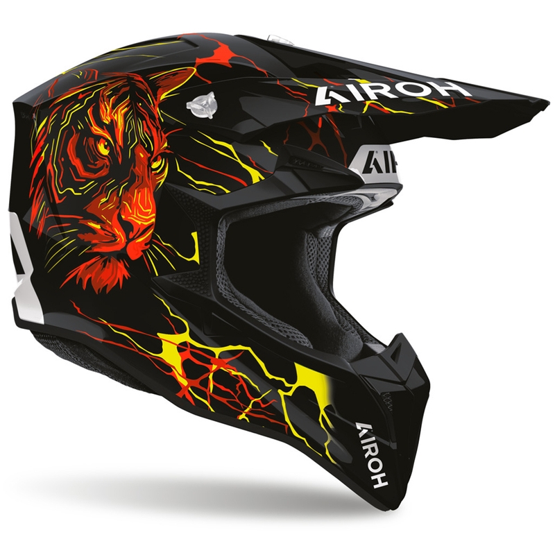 Airoh Wraaap Tyger motorcrosshelm zwart-rood-geel
