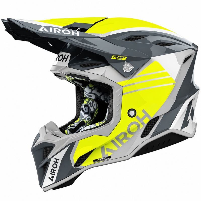 Airoh Aviator Factory Atlan motorcrosshelm grijs-geel