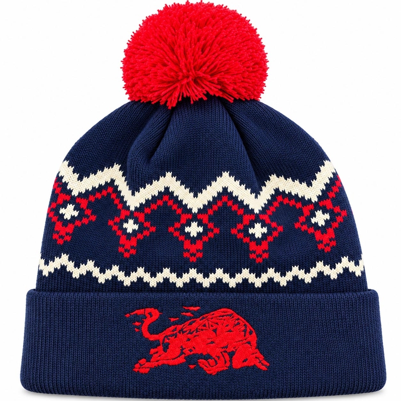 Red Bull wintermuts in donkerblauw-rood