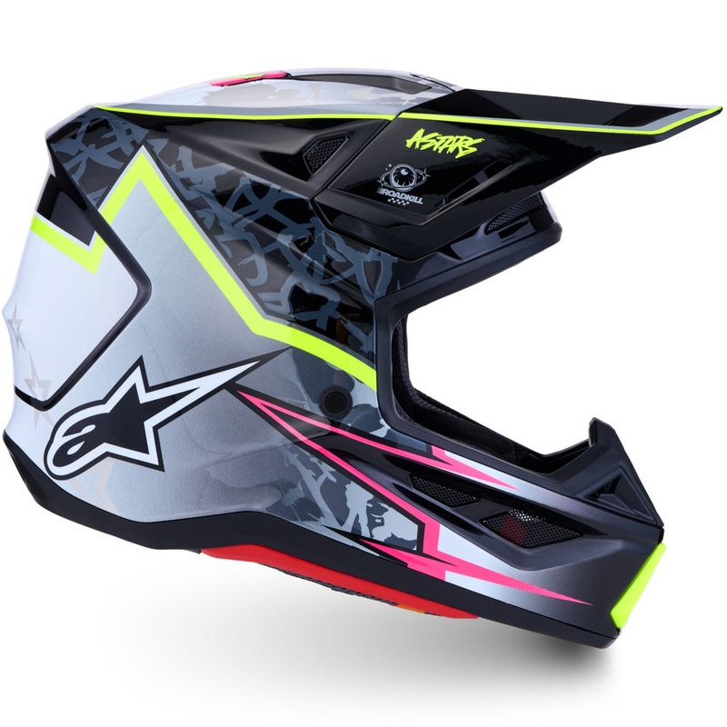Alpinestars Supertech S-M7 Blaster Motorcrosshelm Grijs-Fluo Geel