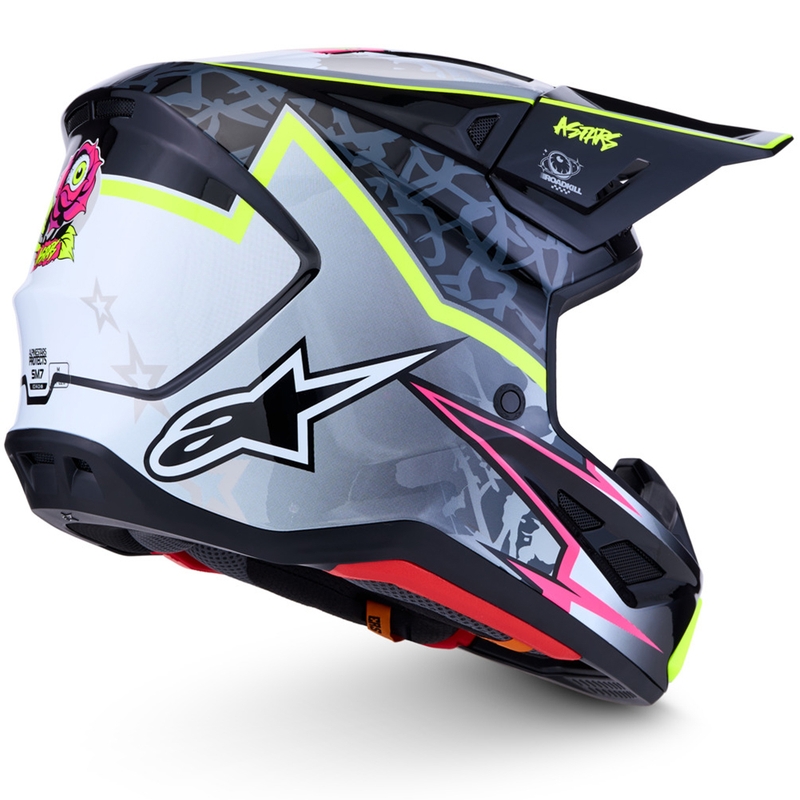 Alpinestars Supertech S-M7 Blaster Motorcrosshelm Grijs-Fluo Geel