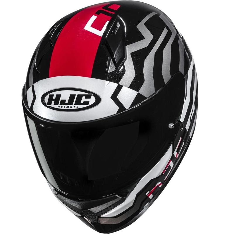 HJC C10 Blade MC1 integraalhelm voor motorfietsen, zwart-wit-rood
